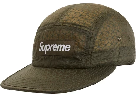Унисекс кепка Supreme Geometric Ripstop Camp, оливковая