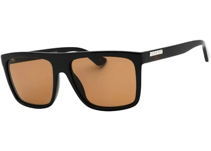 Унисекс очки Gucci GG0748S-002, черные/коричневые
