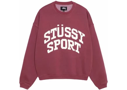 Мужской свитшот Stussy Big Crackle Sport, бордовый