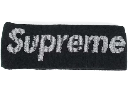 Унисекс повязка Supreme New Era Reflective FW17, черная