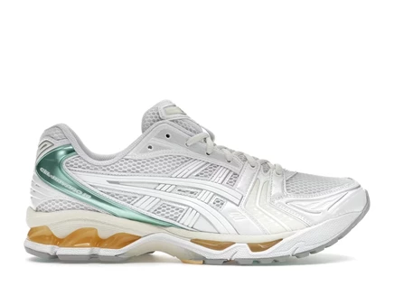Мужские кроссовки Asics Gel-Kayano 14, бело-мятные с золотом