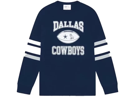 Футболка с длинным рукавом OVO x NFL Dallas Cowboys, темно-синяя