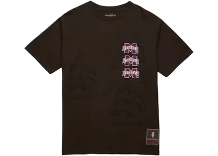 Унисекс футболка Travis Scott Mississippi State, коричневая