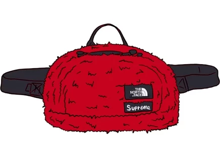 Поясная сумка Supreme x The North Face, красная