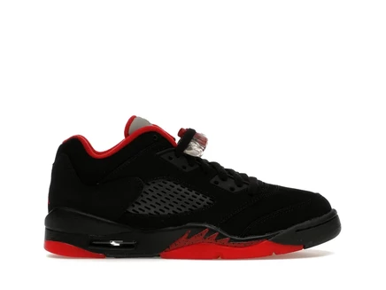 Детские кроссовки Jordan 5 Retro Low Alternate 90, черно-красные