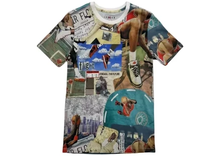 Мужская футболка Jordan Flight Essentials AOP Iconic, белая