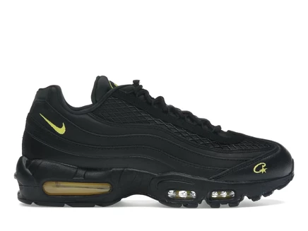 Мужские кроссовки Nike Air Max 95 Corteiz Honey Black, черные с желтыми акцентами