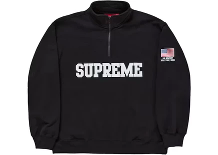Свитшот Supreme Shop Flag Half Zip, черный