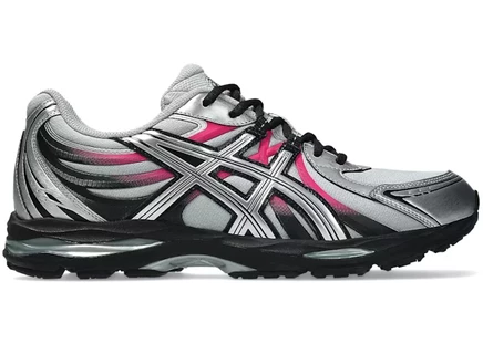 Мужские кроссовки Asics Gel‑Sekiran, серо‑серебристые с ярко‑розовыми акцентами