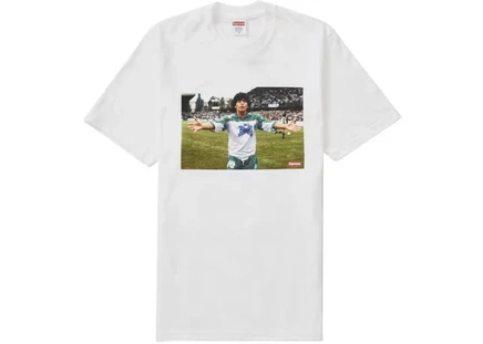 Мужская футболка Supreme Maradona, белая