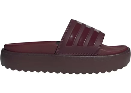 Женские шлепанцы Adidas Adilette Platform бордово-красные