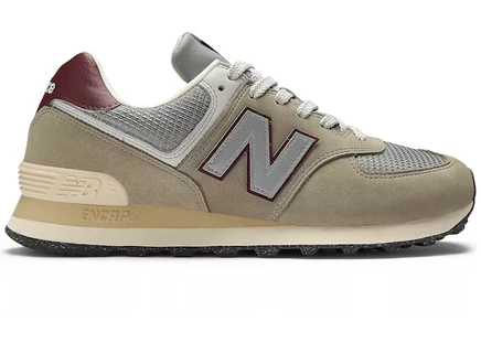 Мужские кроссовки New Balance 574, бежево-бордовые