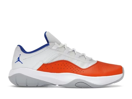Мужские кроссовки jordan 11 cmft low, белые/оранжевые/синие