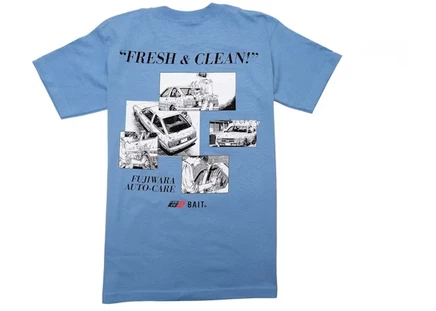Мужская футболка BAIT x Initial D So Fresh So Clean, синяя