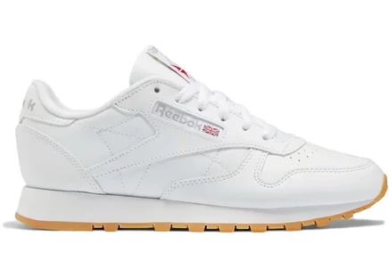 Женские кроссовки Reebok Classic Leather, бело-серые