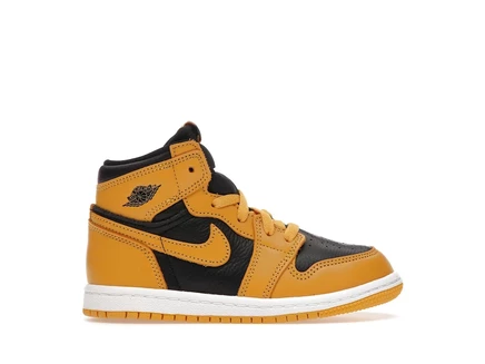 Детские кроссовки Jordan 1 OG Pollen TD, желто-черно-белые