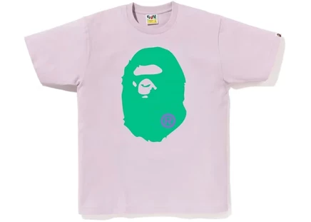 Мужская футболка Bape Colors Big Ape Head, фиолетовая