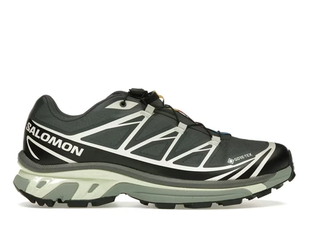 Мужские кроссовки Salomon XT-6 Gore-Tex, черные с лаймовыми элементами