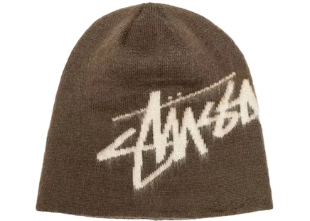 Мужская шапка-бини Stussy Brushed Out Stock, коричневая