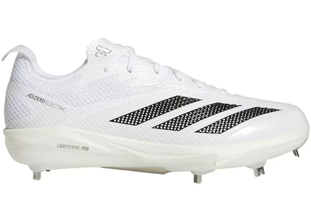 Мужские кроссовки Adidas Adizero Electric 2.0, бело-черные с серебристым
