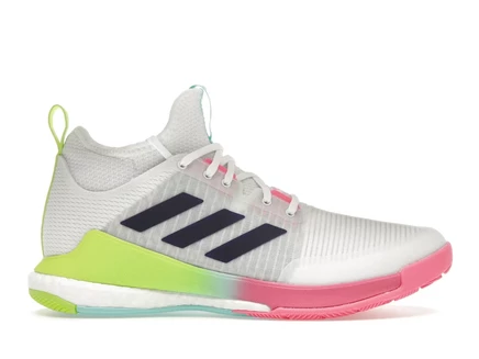 Женские кроссовки adidas crazyflight mid, бело‑лилово‑аква