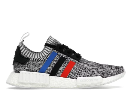 Мужские кроссовки Adidas NMD R1 Tri Color Stripes, белые