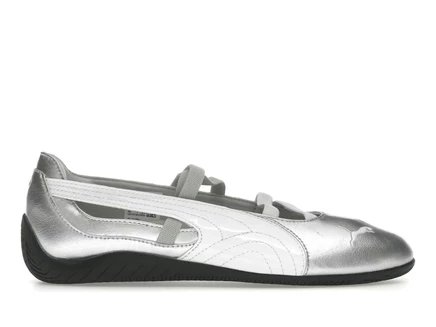 Женские кроссовки Puma Speedcat Ballet, серебристые с белым