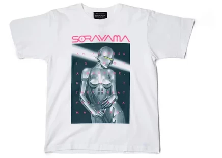 Мужская футболка Sorayama Medicom Robot, белая/темно-зеленая
