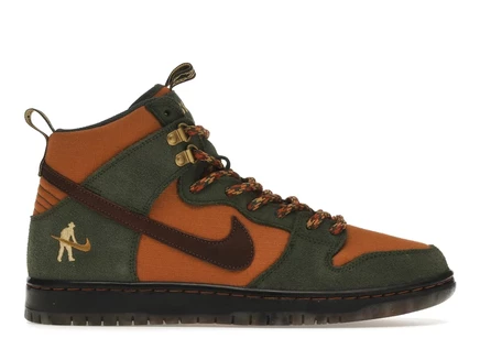Мужские кроссовки Nike SB Dunk High PASS⁓PORT, хаки/коричневые