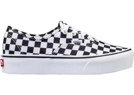 Женские кеды Vans Authentic Platform, белые в шахматную клетку
