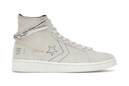 Мужские кеды Converse Pro Leather High Midnight Studios, молочно‑черные