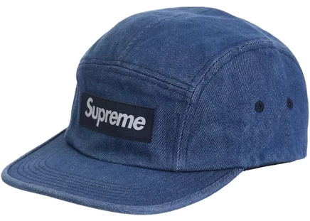 Унисекс кепка Supreme Washed Chino Camp FW24, джинсовая