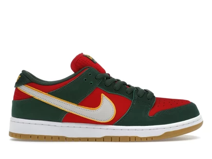 Мужские кроссовки Nike SB Dunk Low Pro PRM, зелено-белые