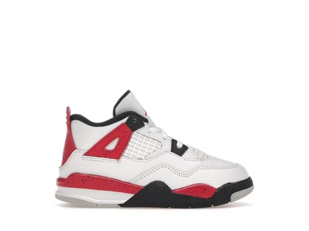 Детские кроссовки Jordan 4 Retro Red Cement, бело-красные