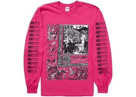 Мужской лонгслив Supreme Saint Sebastian, розовый