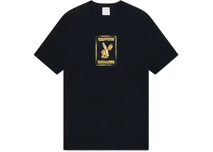 Мужская футболка OVO Playboy Gold Owl, черная