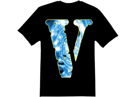 Мужская футболка Juice Wrld x Vlone Cosmic Racer, черная