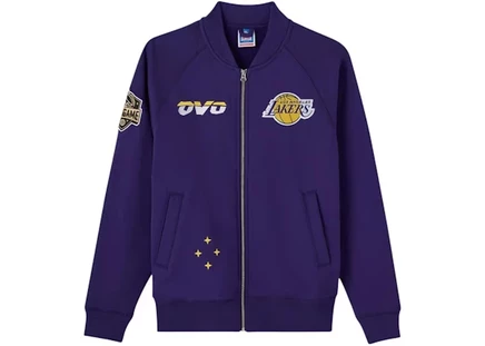 Мужская флисовая куртка ovo nba lakers, фиолетовая