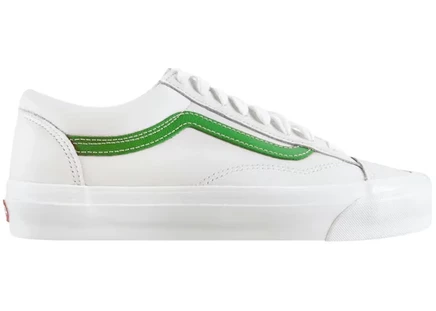 Мужские кеды vans style 36 vlt lx, бело-зеленые
