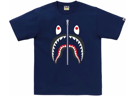 Футболка Bape Shark, темно-синяя
