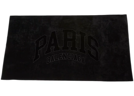 Balenciaga Cities Paris Beach Towel Black/Black black/black