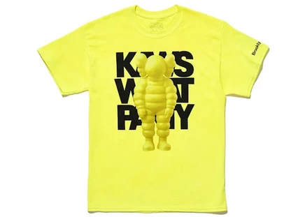 Мужская футболка Kaws What Party, желтая