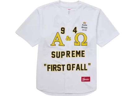Мужской джерси Supreme Alpha Omega, белый