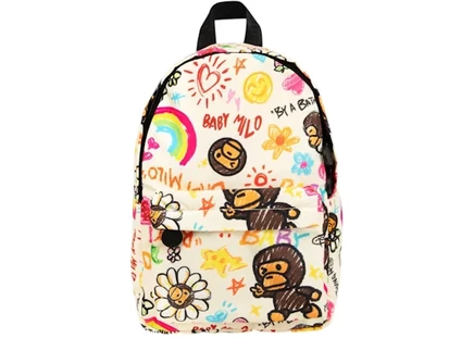 Унисекс мини-рюкзак bape baby milo мягкий, кремовый