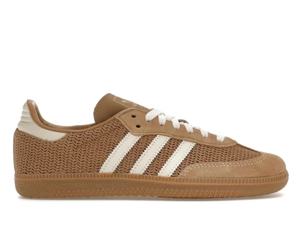 Мужские кроссовки Adidas Samba OG Cardboard, коричнево‑белые