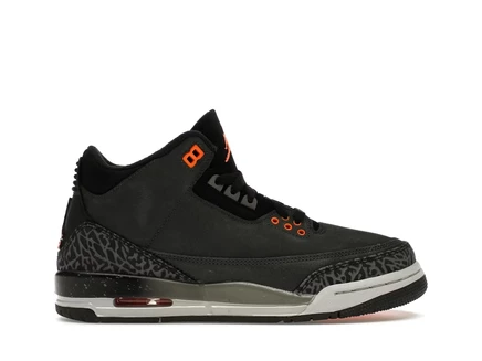 Детские кроссовки Jordan 3 Fear Pack (GS), серо-оранжевые