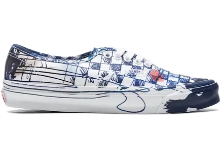 Мужские кеды Vans Authentic LX Connor Tingley, бело-синие