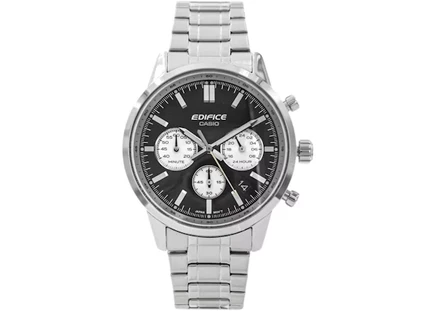 Мужские часы Casio Edifice EFR-575D-1A, сталь, кварцевые, 41 мм, черные