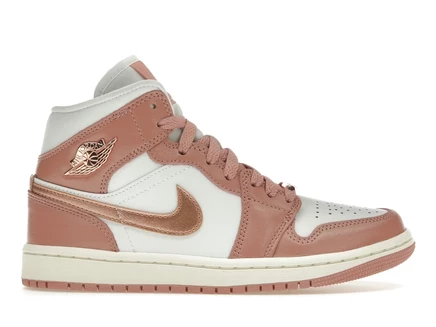 Женские кроссовки Jordan 1 Mid SE Red Stardust, красные/медные