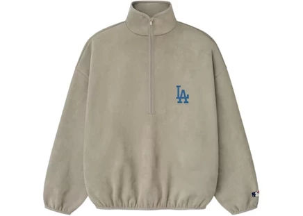 Мужской свитшот Fear of God Essentials Dodgers из замшевого флиса, серо-коричневый